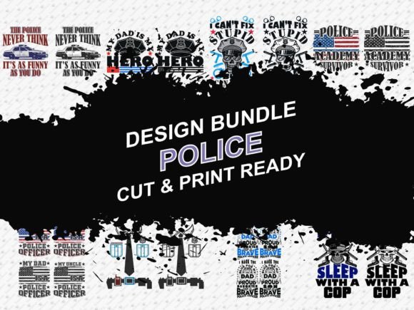 Download Police 12 SVG PNG Graphics Tshirt Bundle - Tshirt bundle Collection