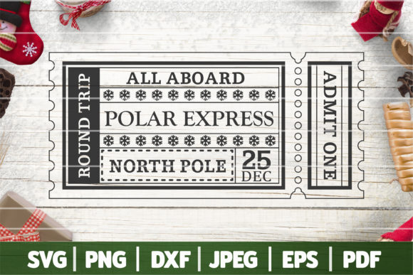 Download Polar Express Ticket SVG - Express Collection