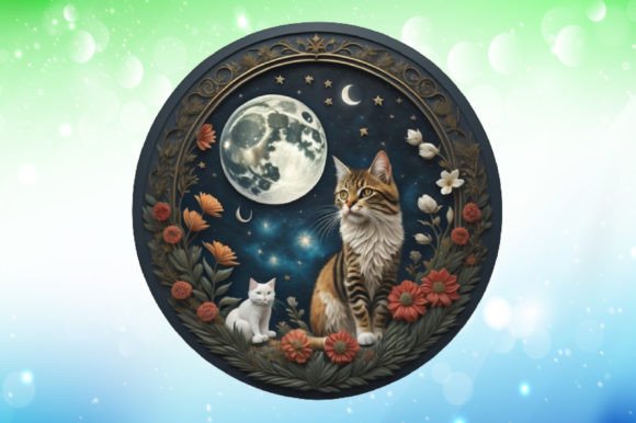 Download Celestial Cat Illustrations - Cat illustrations Collection