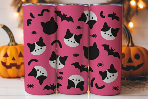 Download Spooky Pink Halloween Cat 20oz Tumbler - Premium Resources